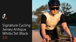Signature Cycling Jersey Antique White/Jet Black 2.0 by Isadore Apparel &ndash; SS 2019
