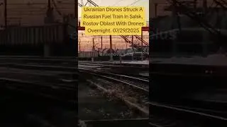 Russian Fuel Train Burns After Ukrainian Drone Attack Overnight In Salsk, Rostov Oblast. #boydnews