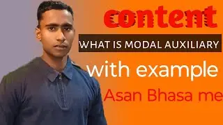 Modal auxiliary kya hai#what is modal auxiliary #md sir