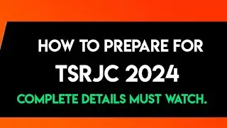 HOW TO PREPARE FOR TSRJC 2024 ENTRANCE EXAM . SYLLABUS AND STUDY MATERIAL DETAILS. #TSRJC2024 #KRP