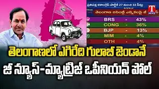 Zee News-MATRIZE Opinion Poll On TS Assembly Election 2023 |  Predict BRS Hat-Trick Victory | T News