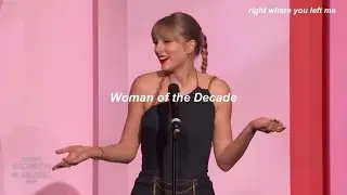 Taylor Swift Accepts Woman of the Decade Award | Women In Music // Türkçe Çeviri