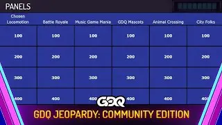 GDQ Jeopardy: Community Edition - Awesome Games Done Quick 2026 Panels