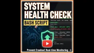 How to Build a System Health Monitor in 5 Minutes | Bash Scripting Tutorial 🚀