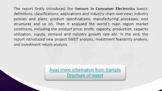 Sensors in Consumer Electronics Market Research Report Review, 2016 MarketIntelReports