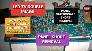 Panel Display Repair in Samsung 43 inch LED Tv|Double image & Flickering|AUO Panel|Gatesignals short