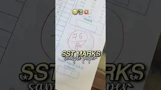 MY MARKS IN SST SAMPLE PAPER 😭📚 #studywithme #productive
