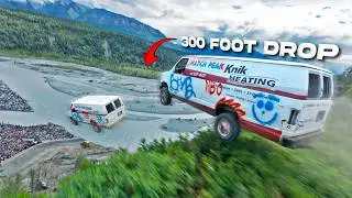 Launching Cars Off the Side of a MOUNTAIN.. 300 Foot Drop! (Alaska Car Launch 2026)