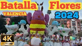 Batalla de Flores Feria de Julio de Valencia 2024,4K #granfiravlc2024, #batalla2024, #valencia2024