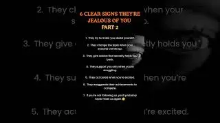 Signs they&rsquo;re jealous of you. (Part 2) #viral #psychology #jealousy #psychologyfacts #psychology