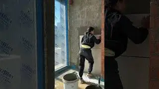 This Simple Wall Tiling Method Delivers a Perfect Finish#ConstructionWork #WallTiling
