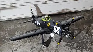 GIANT SCALE F8F BEARCAT DLE 222 ENGINE RUNS