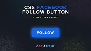 Simply Coding the Facebook Follow Button with CSS & HTML | Step-by-Step Tutorial #html #css