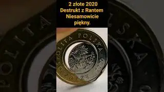 2 złote 2020 destrukt wywinięty Rant plus rozlany rdzeń. Skup destrukt&oacute;w Monet Banknot&oacute;w