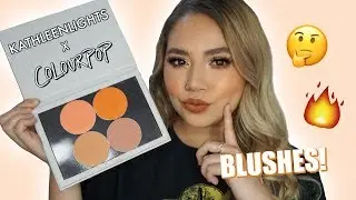 Прессованные румяна KATHLEENLIGHTS X COLOURPOP | Обзор, примерка + свотчи | Makeupbytreenz