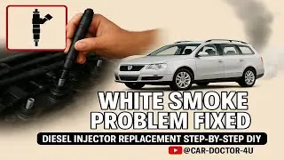Fix White Smoke from Diesel Engine I Injector Replacement VW Passat 2.0L Diesel 2009 DIY Tutorial