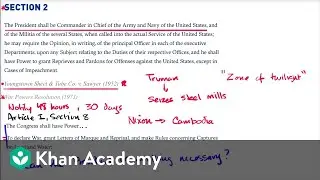 The President as Commander-in-Chief | American civics | US government and civics | Khan Academy