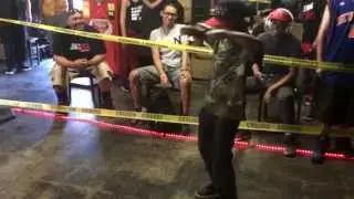 Popcorn (Beat Drop Kidz) vs Baby Chi (AZ Krump) at the groundz back to school rd 2