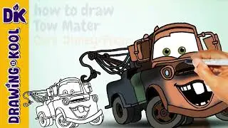 How To Draw Tow Mater | Cars-Disney/Pixar