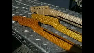 Roasted maple necks for tele and strat flamed maple Pearlvibe abalone
