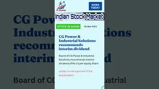 CG Power #cgpower #stockmarketnews @jschanan