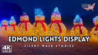 Luminance Christmas Lights Edmond OK 4K | Silent Walking Tour | USA Holiday Lights Walk