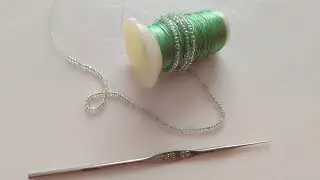 Yazmadan Ayrı Yapılan Boncuklu Tığ  Oyası Modeli #754