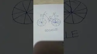 How to draw bicycle🚲 with letters..........M #draw #bicycle  #shorts #reels #vairal #trending #love