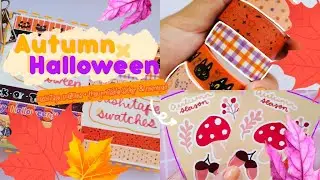 Washi tape swatches + free printable sticker & memopad autumn-themed stationery nicscraftt_
