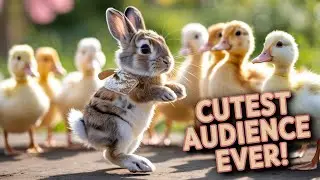 Bunny's Dance Show for Duckie | The Cutest Audience Ever!