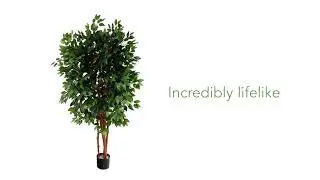5&rsquo; Super Deluxe Ficus Artificial Tree with 2100 Bendable Branches