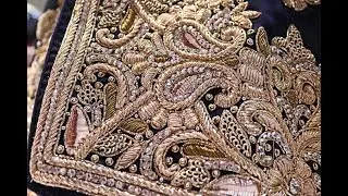 AR-208 Wedding Wear Designer Saree || Zardozi Work || Stone Work ||Navy Blue||Arang Saree||Hand Work