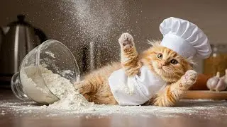 Need pizza for the party🍕🎉Cat Kitchen & cooking