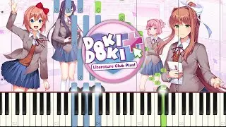 Doki Doki Literature Club PLUS Main Theme (Piano Tutorial) [Synthesia]