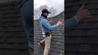 these roofers left a hole in the roof... #shorts