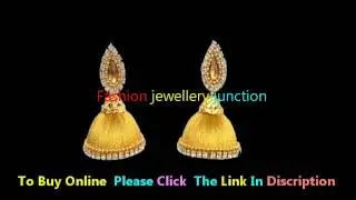 silk thread earrings double colour