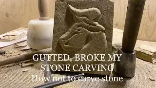MY STONE CARVING BROKE ON ME, HOW TO CARVE STONE, CARVING THE TAURUS BULL INTO STONE
