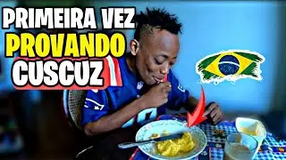 GRINGO Prepara e prova CUSCUZ pela primeira vez NO BRASIL 🇧🇷
