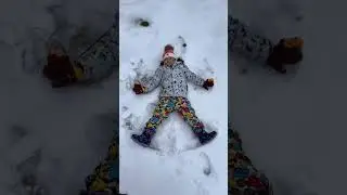 Making Snow Angels #snowangels #snow