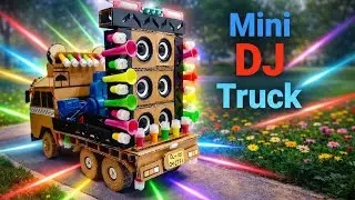 How to Make Mini DJ Truck at Home | Cardboard DJ Gadi, Speakers & Colorful Lights DIY