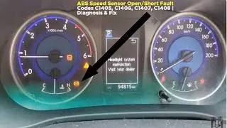 ABS Speed Sensor Open or Short Fault | Codes C1405, C1406, C1407, C1408