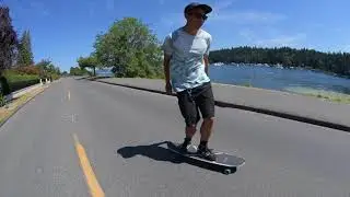 Longboarding Lake Washington BLVD In Seattle