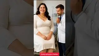 A smiling woman undergoes a medical check-up in a clinic #shorts #dubaiprincess #prettywoman
