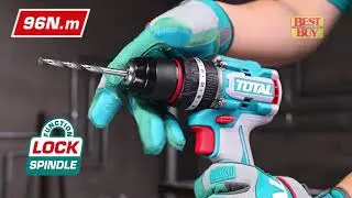 TOTAL Tools 20V BL Cordless 96Nm Impact Drill, 850Nm BL Impact Wrench 2 in 1 COMBO set - TOSLI250586