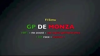 F1 2013 I Monza I Championship online 100% I 12th race Season 1 I Ferrari I F1Simu