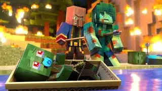 Minecraft animation fight