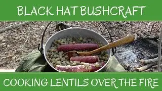 Campfire Cooking: Lentils & Sausage