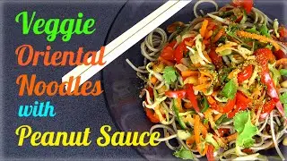 Veggie Soba Noodles with Peanut Sauce (Healthy Recipe)