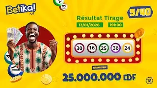 Tirage Soir Betika Loto, 13 jan 2026