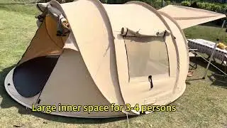 Easy open pop up boat shape tent